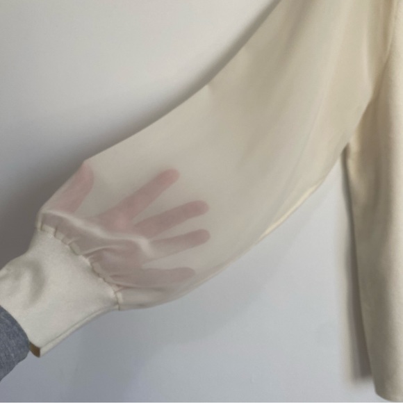 Talbots Poet Sleeve Sweater NWT Ivory - Picture 4 of 9